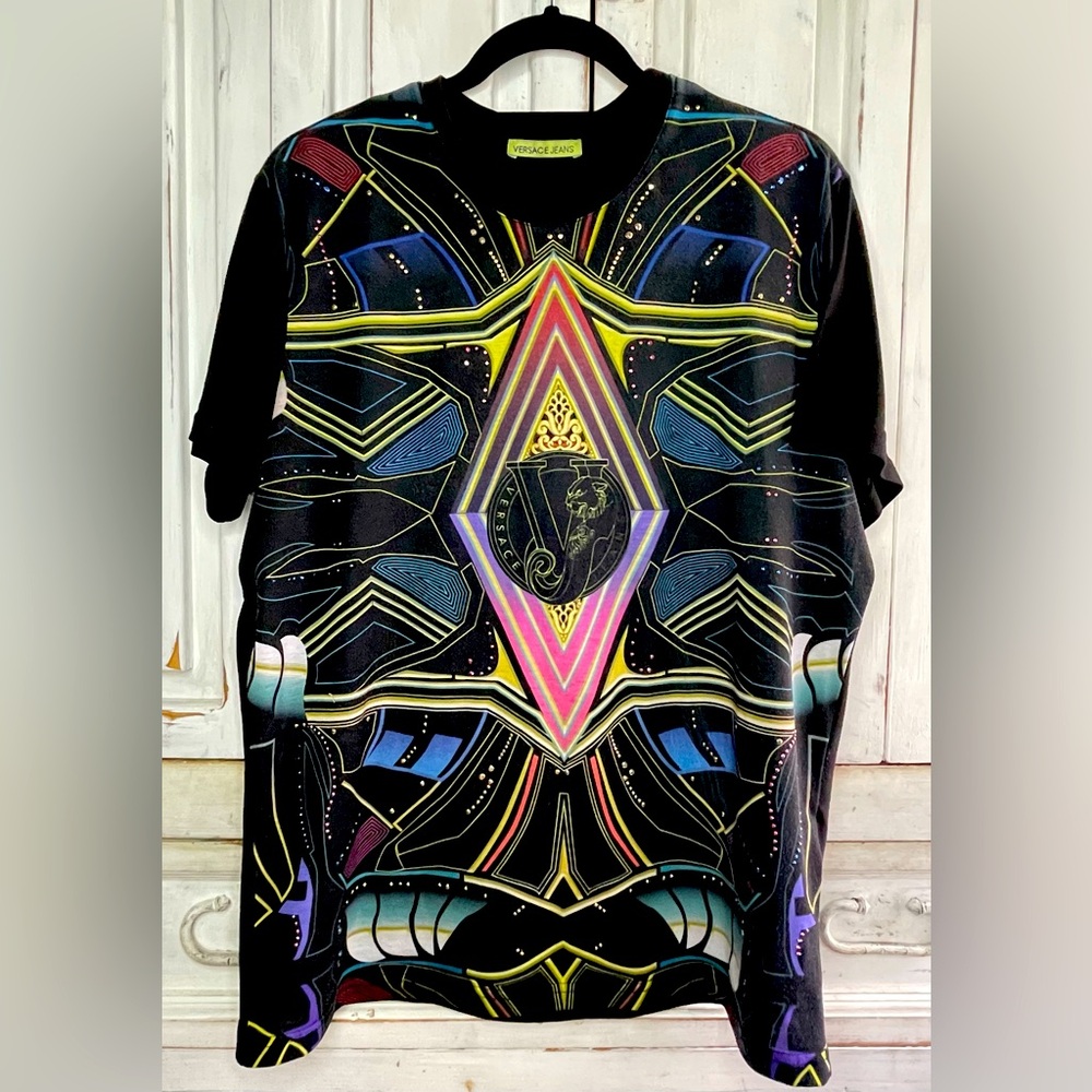 Versace Jeans men’s rhinestone graphic T-shirt sz xl